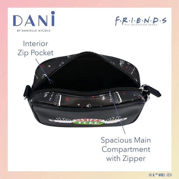 Dani By Danielle Nicole Friends Central Perk Logo Crossbody Bag - Picture 4 of 7